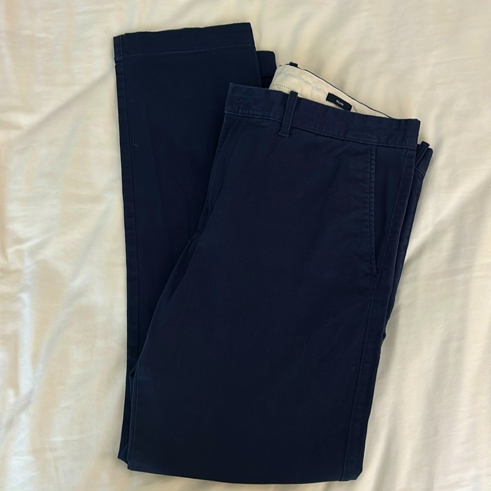 J. Crew Men’s Slim Fit Navy Dresspants